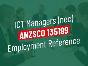 employment reference letter sample ICT Managers (nec)