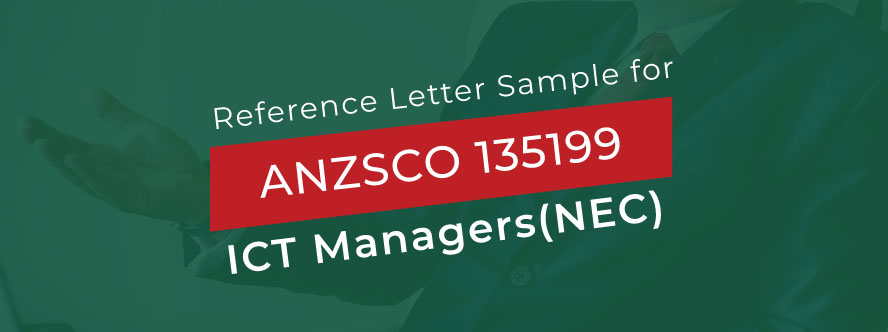 ACS Reference Letter Sample for ICT Managers (nec)