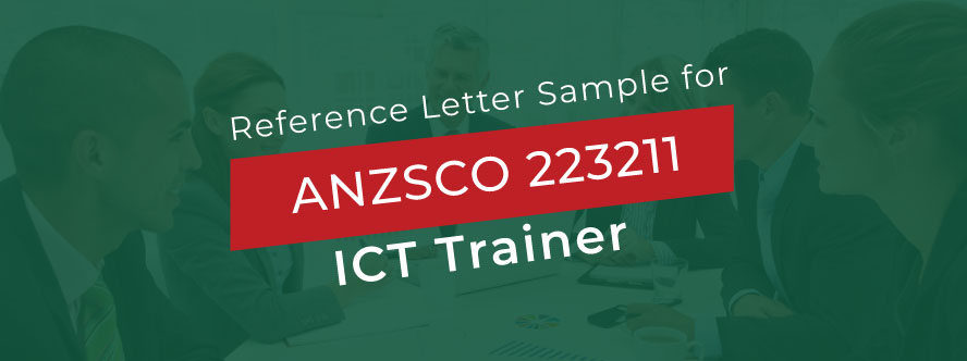 ACS Reference Letter Sample for ICT Trainer